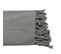 Fouta, Jeté De Lit, Plaid 100% Coton 120 X 150 Cm Franges Jacquard Motif Chevrons Ton Sur Ton Gris