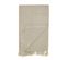 Fouta, Jeté De Lit, Plaid 100% Coton 120 X 150 Cm Avec Franges Jacquard Micromotif  Losanges Taupe