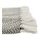 Fouta, Jeté De Lit, Plaid 100% Coton 120 X 150 Cm Franges Jacquard Micromotif Chevrons Gris Charbon