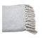 Fouta, Jeté De Lit, Plaid 100% Coton 120 X 150 Cm Avec Franges Motif Chevrons Bicolore Gris Clair