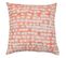 Housse De Coussin 40 X 40 Cm Motif Abstrait Petits Ronds Imprimé Orange Et Blanc