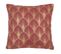 Housse De Coussin 40 X 40 Cm Motif Imprimé Métallisé Art Déco Coquilles Doré Matière Recyclée Rouge