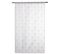 Paire De Vitrages 60 X 120 Cm Passe Tringle Imprimé Motif Argenté Blanc