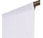 Paire De Vitrages 60 X 90 Cm Passe Tringle Fil Lurex Argenté Tissé Uni Blanc