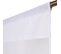 Paire De Vitrages 60 X 160 Cm Passe Tringle Bande Fil Lurex Argenté Blanc