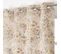 Rideau Jacquard 135 X 260 Cm à Oeillets Motif Floral Beige