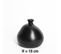 Vase Verre Recyclé 18 X 18 Cm Forme Boule Asymétrique Noir Mat