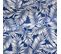 Rideau 135 X 240 Cm à Oeillets Polycoton Recyclé Feuilles De Palmier Imprimés Bleu