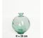 Vase Verre Recyclé 24 X 28 Cm Forme Boule Transparent