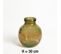 Vase Verre Recyclé 25 X 30 Cm Forme Boule Jaune Vert