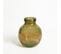 Vase Verre Recyclé 25 X 30 Cm Forme Boule Jaune Vert