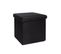 Pouf Coffre Pliant Rangement Avec Assise Couvercle Amovible 38 X 38 X 38 Cm Chambray Noir