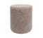 Pouf Assise Bout De Canapé 34 X 34 X 39 Cm Effet Bouclette Uni Taupe