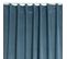 Rideau 3 En 1 Grande Hauteur 135 X 280 Cm Galon Fronceur/oeillets/passe Tringle Velours Uni Bleu