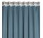 Rideau 3 En 1 Grande Hauteur 135 X 280 Cm Galon Fronceur/oeillets/passe Tringle Velours Uni Bleu