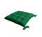 Galette De Chaise 100% Coton 38 X 38 X 3 Cm à Nouettes Non Déhoussable Uni Vert