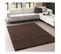 Tapis Shaggy 200x290 Rectangle Tissé Marron Motif Uni Sg Flex