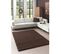 Tapis Shaggy 200x290 Rectangle Tissé Marron Motif Uni Sg Flex