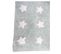 Tapis Enfant 120x170 Fait Main En Coton Gris Motif Géométrique Etoile