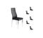 Lot De Six Chaises Simili Cuir Noir - Jaba