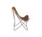 Chaise Lounge Cuir/métal Cognac Patiné - Hoha