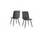 Duo De Chaises Simili Cuir Noir - Sotchi