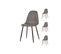 Quatuor De Chaises Simili Cuir Gris - Koursk