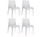 Lot 4 Chaises Ajourées Empilables Transparentes - Gruyer