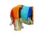 Statue Rhinocéros Avec Coulures Multicolores H24 Cm - Rhino Drips 04