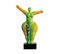 Statue Femme Bras Levés Coulures Jaune / Vert H34 Cm - Lady Drips 03