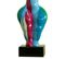 Statue Femme Bras Levés Coulures Bleu / Rouge H34 Cm - Lady Drips 01