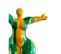 Statue Femme Bras Levés Coulures Vert / Orange H34 Cm - Lady Drips 02
