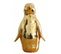 Statue Pingouin En Résine Avec Peinture Chrome Doré H30 Cm - Rookie 03