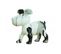 Statue Chien Debout Avec Coulures Gris Et Noir H14 Cm - Snoopy Drips