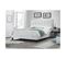 Lit Double 160 X 200 Cm En Simili Blanc + Sommier Fixe - Pandora