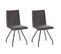 Lot 2 Chaises En Velours Gris Anthracite Et Pieds Métal - Velvet