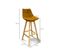 Lot 2 Tabourets De Bar Jaune Style Scandinave - Wendy