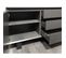 Buffet Plateau Céramique Gris Anthracite 2 Portes 3 Tiroirs - Ceramik