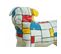 Statue Chien Carlin Avec Carreaux Multicolores H18 Cm - Carl Square