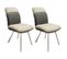 Lot De 2 Chaises En Tissu Doux Beige Et Chiné Gris Pieds Métal - Daisy