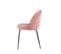 Lot 4 Chaises Roses En Velours Et Pieds Métal Noir - Fara