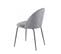 Lot 4 Chaises Gris En Velours Et Pieds Métal Noir - Fara