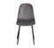 Lot De 4 Chaises En Velours Gris Foncé Et Pieds Métal Noir - Biba