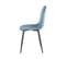 Lot De 4 Chaises Scandinave Velours Bleu Et Pieds Métal Noir - Biba