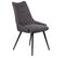 Lot De 2 Chaises Rembourrées En Tissu Chiné Gris Anthracite - Olbia