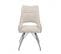 Lot De 2 Chaises Tissu Beige Et Pieds Métal - Anaïs