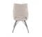 Lot De 2 Chaises Tissu Beige Et Pieds Métal - Anaïs