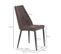 Lot De 4 Chaises Tissu Marron Capitonné Et Pieds Métal - Rita