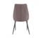 Lot De 4 Chaises Tissu Marron Capitonné Et Pieds Métal - Rita