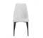 Lot De 4 Chaises Tissu Gris Clair Capitonné Et Pieds Métal - Rita